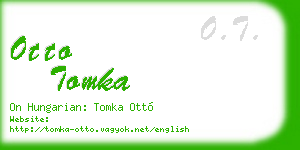 otto tomka business card