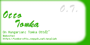 otto tomka business card